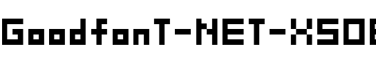 GoodfonT-NET-XS08.ttf Font conversion image