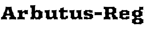 Arbutus-Regular.ttf Font conversion image