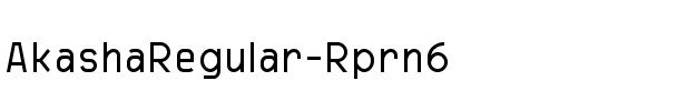 AkashaRegular-Rprn6.ttf Font conversion image