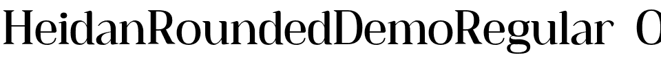 HeidanRoundedDemoRegular-OGVap.otf Font conversion image