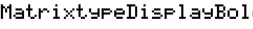 MatrixtypeDisplayBold-6R4e6.ttf Font conversion image