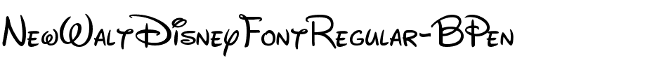 NewWaltDisneyFontRegular-BPen.ttf Font conversion image