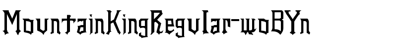 MountainKingRegular-woBYn.ttf Font conversion image