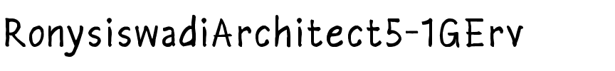 RonysiswadiArchitect5-1GErv.ttf Font conversion image