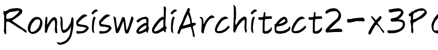 RonysiswadiArchitect2-x3POK.ttf Font conversion image