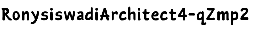 RonysiswadiArchitect4-qZmp2.ttf Font conversion image
