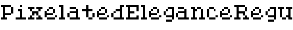 PixelatedEleganceRegular-ovyAA.ttf Font conversion image