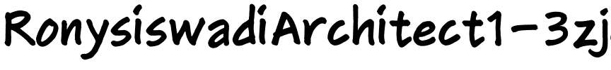 RonysiswadiArchitect1-3zjeL.ttf Font conversion image
