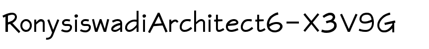 RonysiswadiArchitect6-X3V9G.ttf Font conversion image